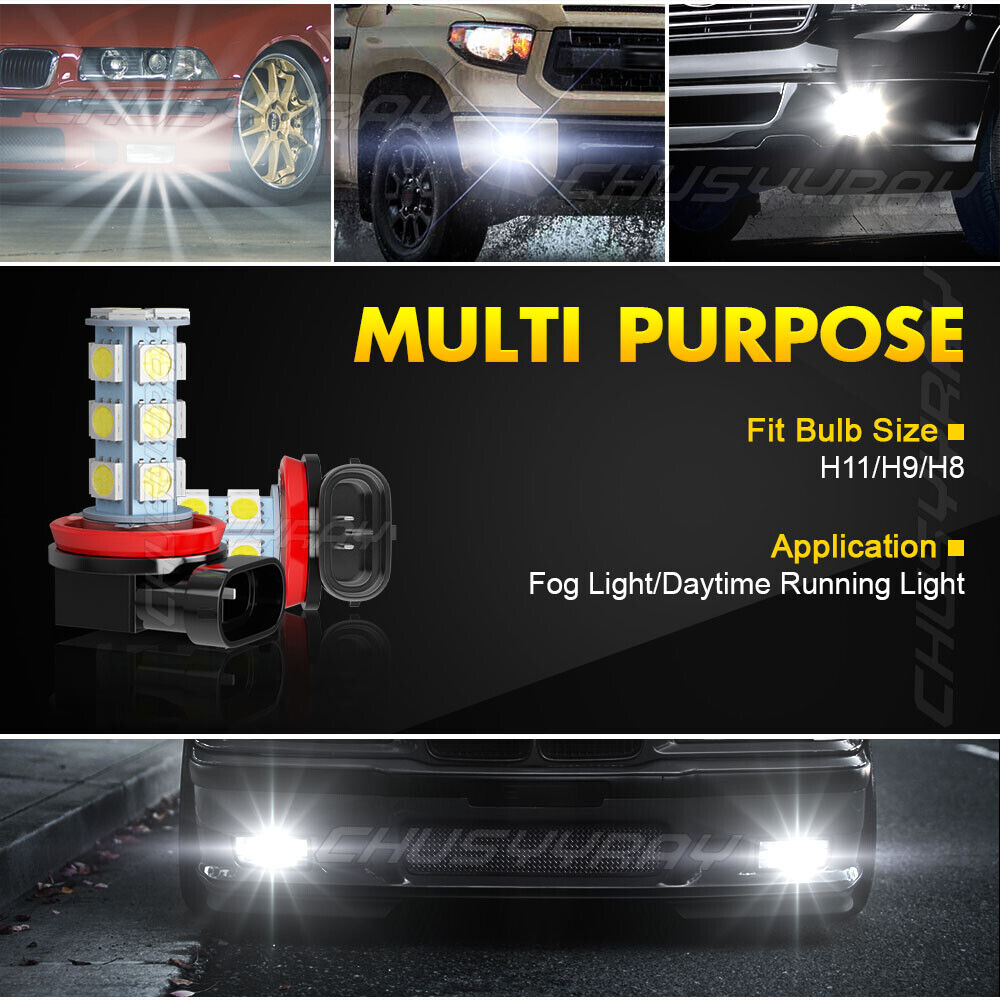 Per Nissan Versa Note 2014-2019 4x LED Faro Fendinebbia Lampadine ombo Kit 6000K