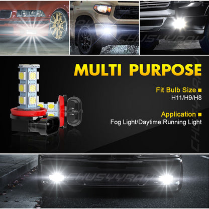 Per Nissan Versa Note 2014-2019 4x LED Faro Fendinebbia Lampadine ombo Kit 6000K