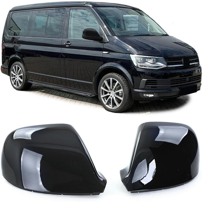 Calotte specchietto retrovisori di ricambio nero lucido compatibile per VW Bus T5.2 T6 T6.1 Amarok
