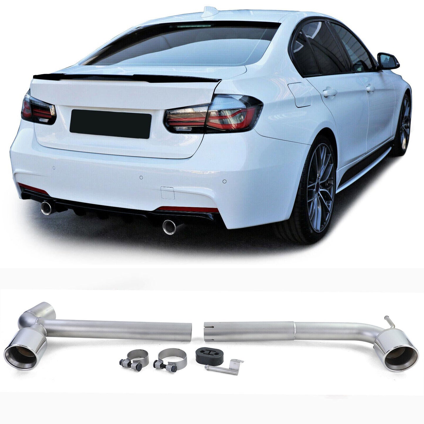 Conversione duplex scarico adatta BMW F30 F31 316 318 320 F32 F33 F36 418 420- AUTOELEGANCERICAMBI