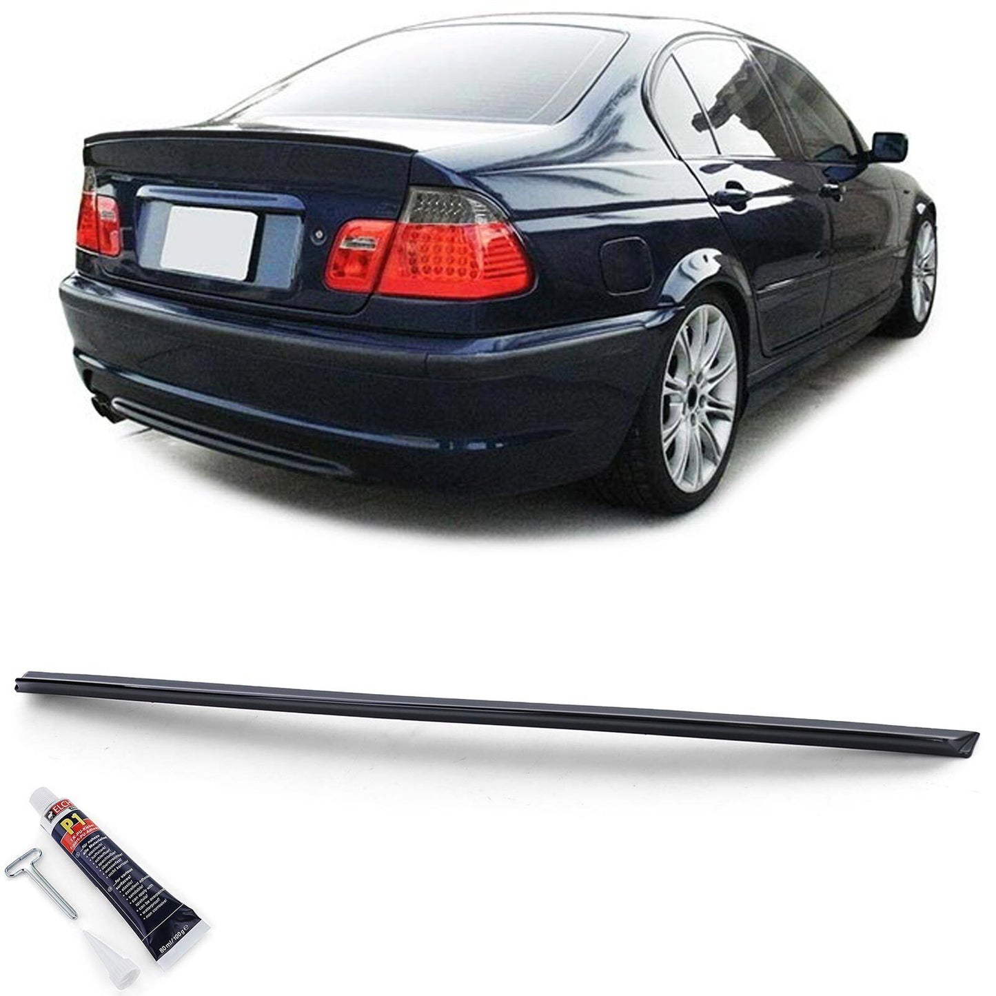 Spoiler posteriore sportivo labbro con ABE adatto per BMW Serie 3 E46 Limo 98-05