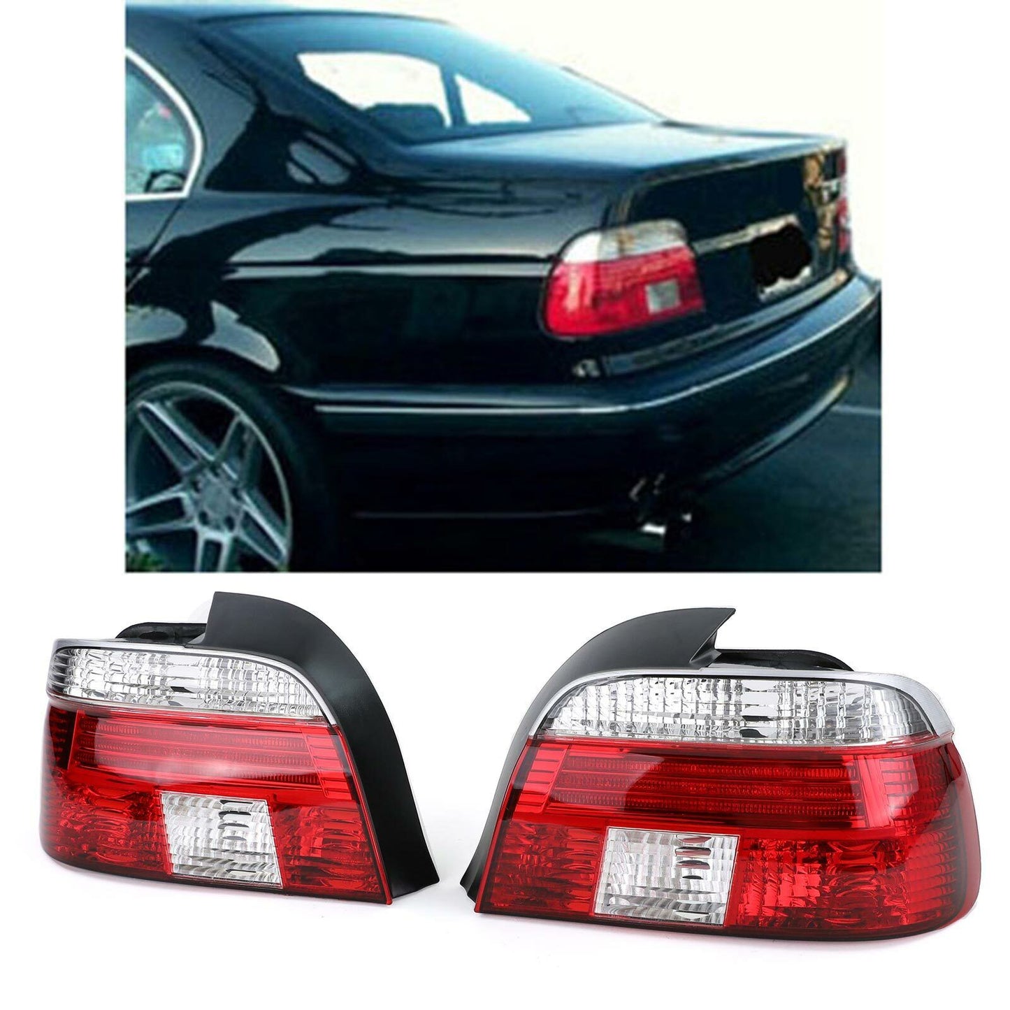 Fanali posteriori in vetro trasparente per BMW Serie 5 E39 berlina 95-00