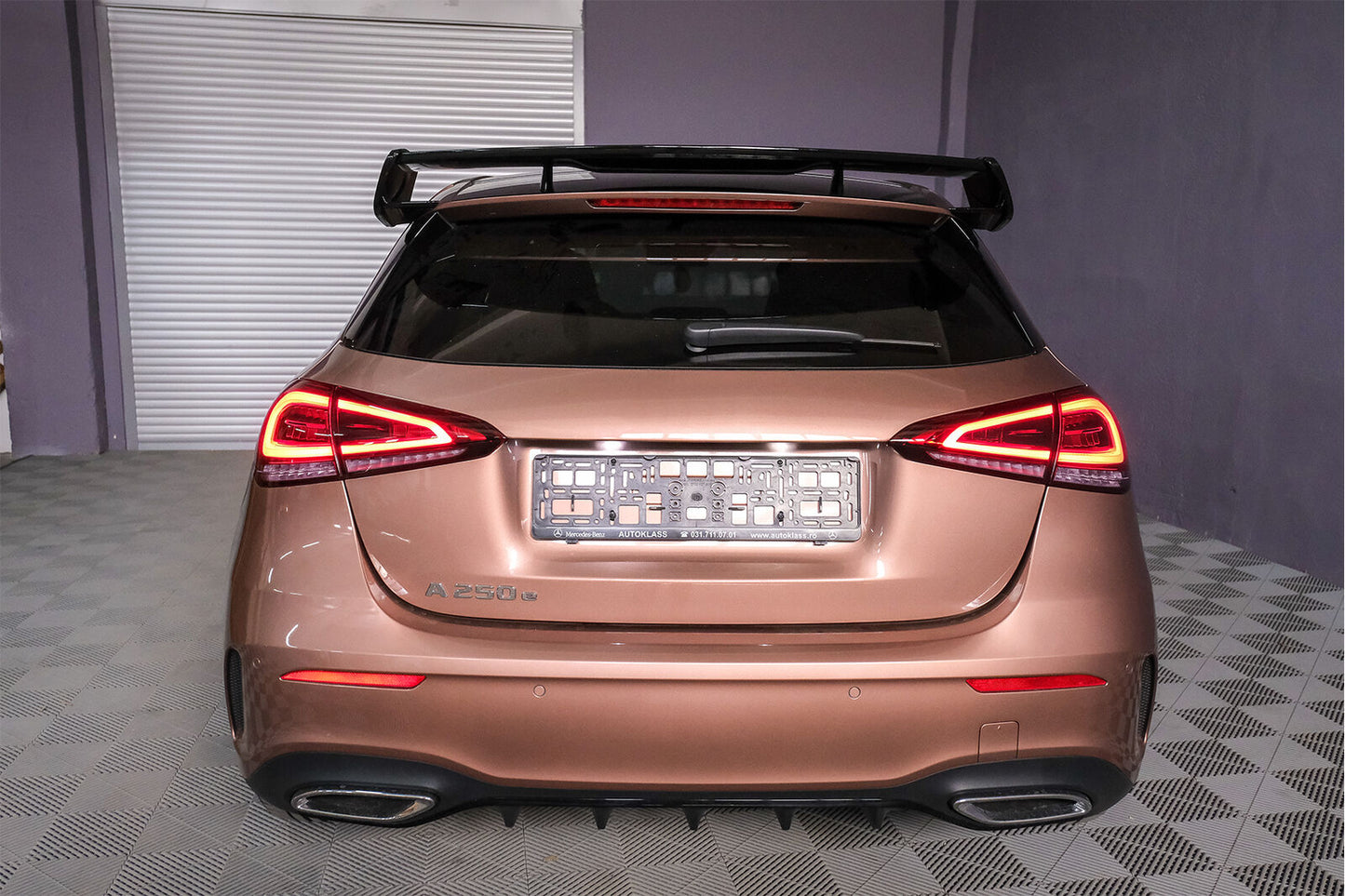 Spoiler TETTO per Mercedes Classe A Hatchback W177 18+ A45 Look nero