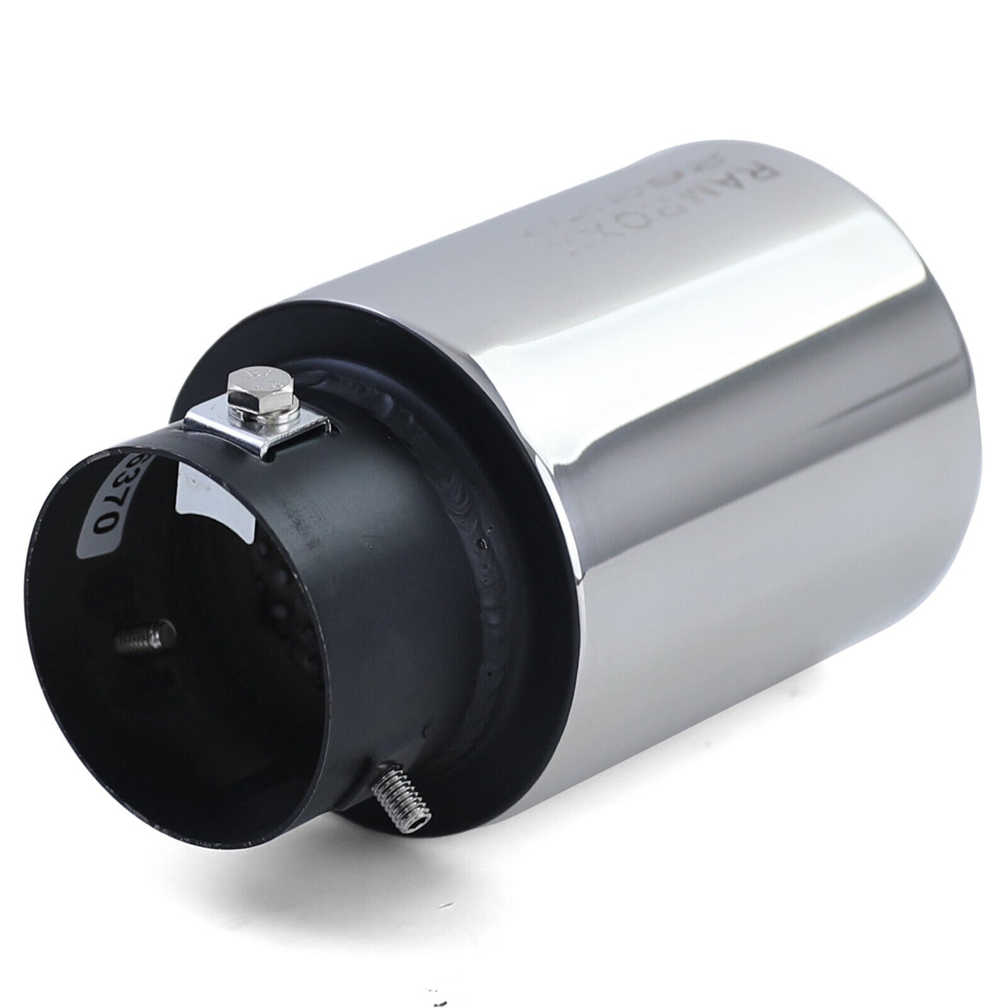 Terminale di scarico racing in acciaio inox per viti tonde da 89 mm-