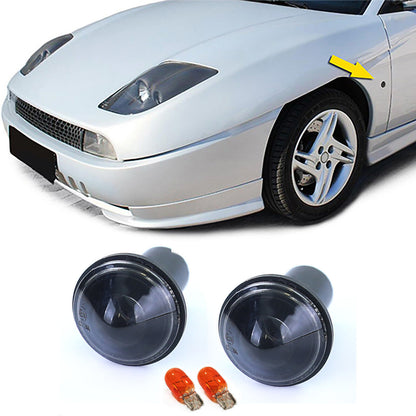 Indicatore di direzione laterale in vetro trasparente per Fiat Coupé 175 94-00