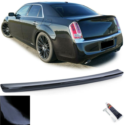 Spoiler Posteriore Sportivo Labbro Nero Lucido aftermarket compatibile con Chrysler 300C Limousine Lancia Tema da 11