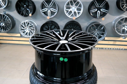 Nuovo 22 inch 5x112 Stile AMG Multi Raggi Nero Ruote per Mercedes E S Classe