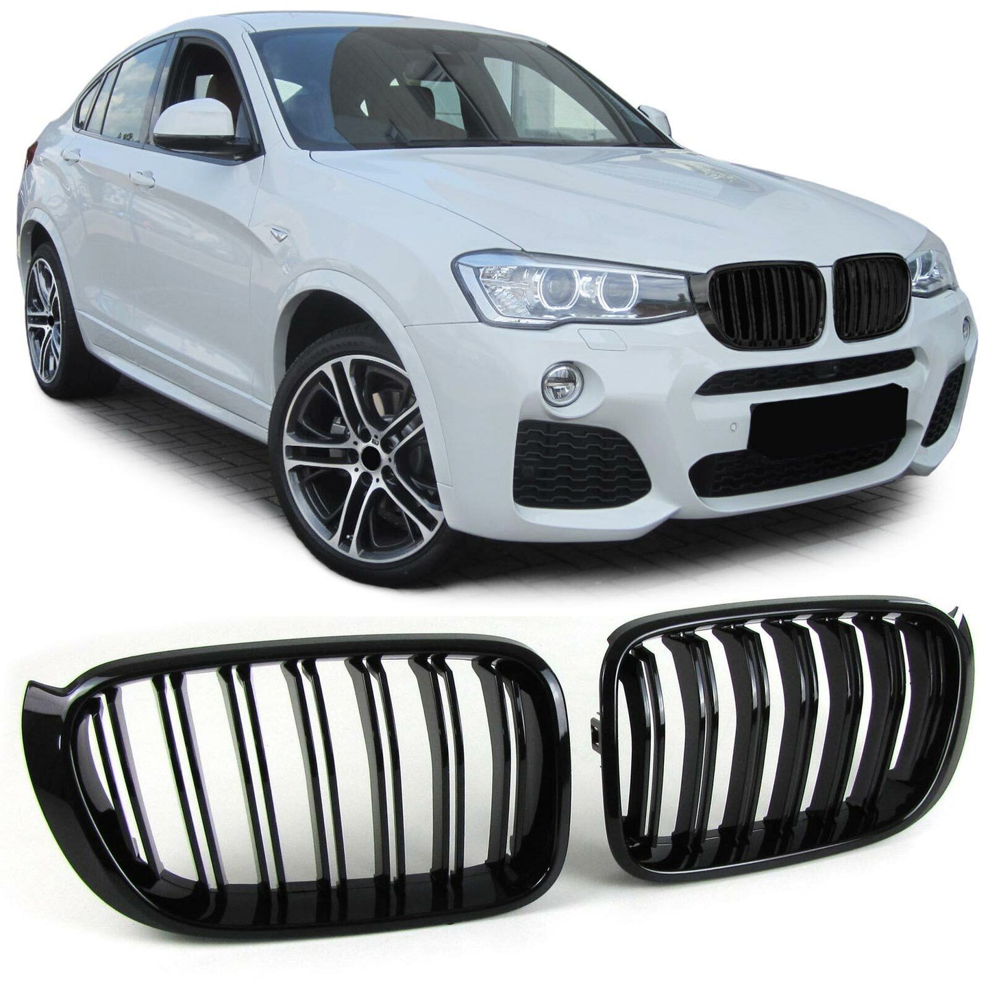 Sport radiator grille double bar performance suitable for BMW X3 F25 X4 F26
