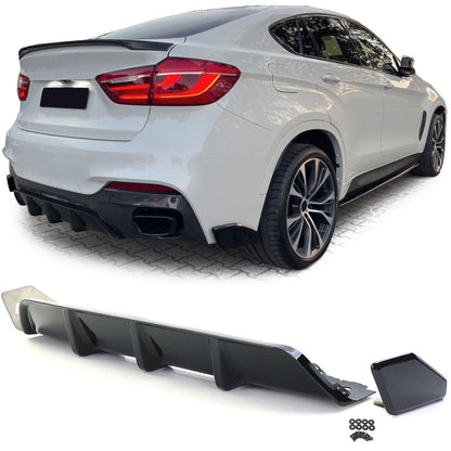 Gloss Black Performance Rear Diffuser Suitable for BMW X6 F16 14-19-