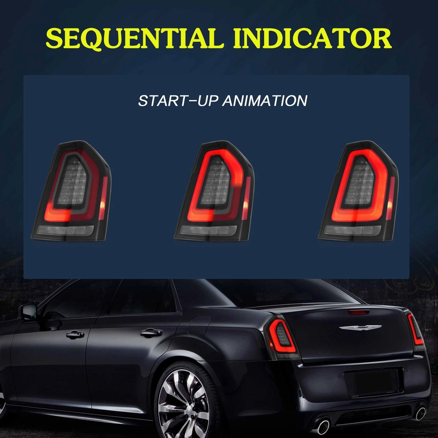 ⭐ART.2938 Kit Fari Anteriori a LED + Fanali Posteriori Fumé – Chrysler 300 ⭐