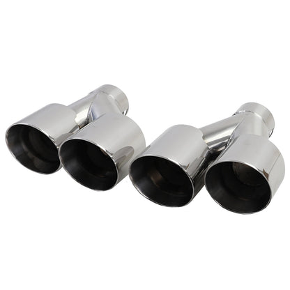 Chrome Right Left Double Pipe Diffuser Suitable For BMW G20 G21 318 320