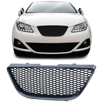 Honeycomb sport radiator grille without emblem black for Seat Ibiza 6J 08-1 