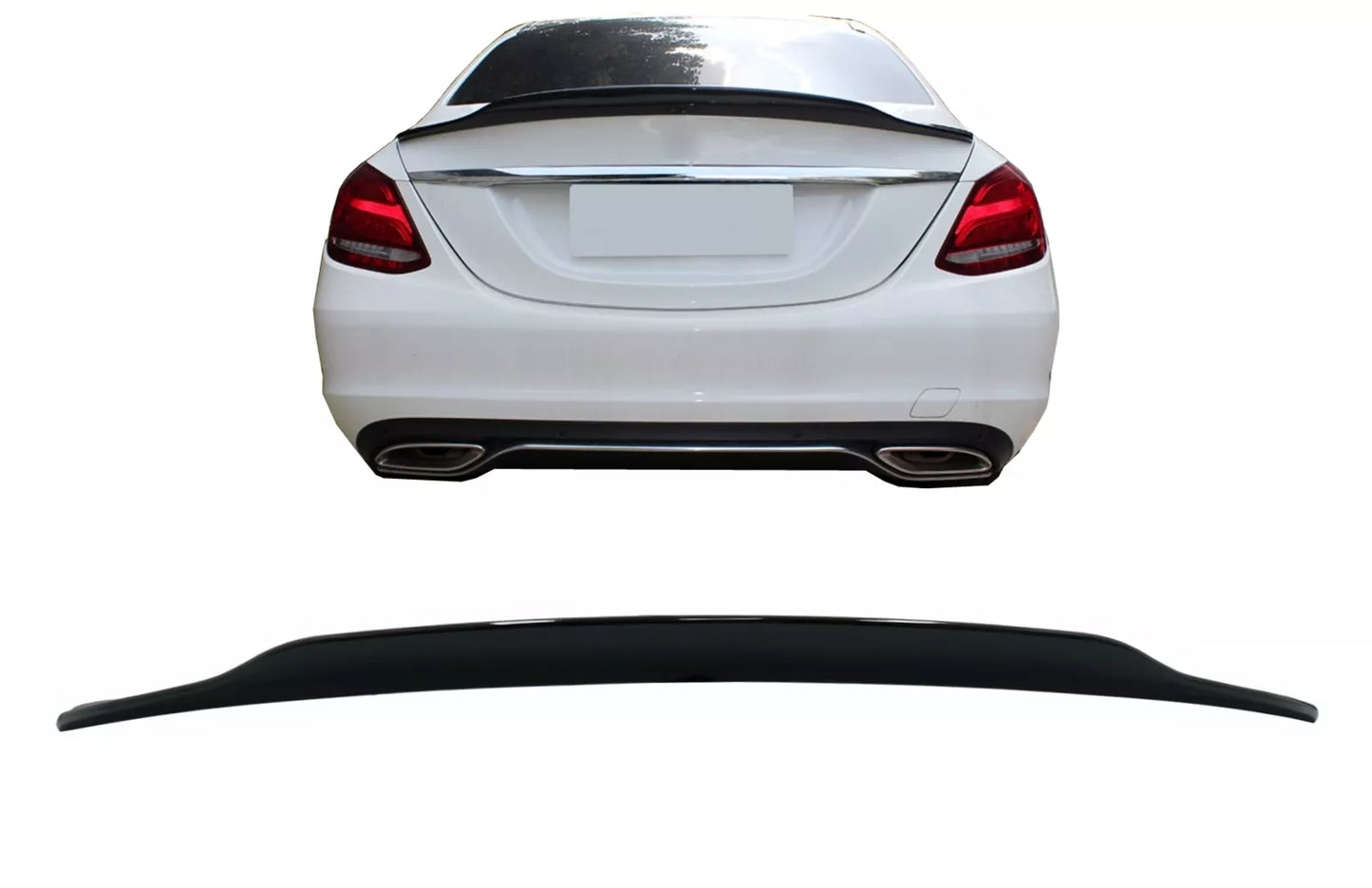 ✨Spoiler bagagliaio per Mercedes C W205 14-20 Dinamico Sport Look Nero lucido✨