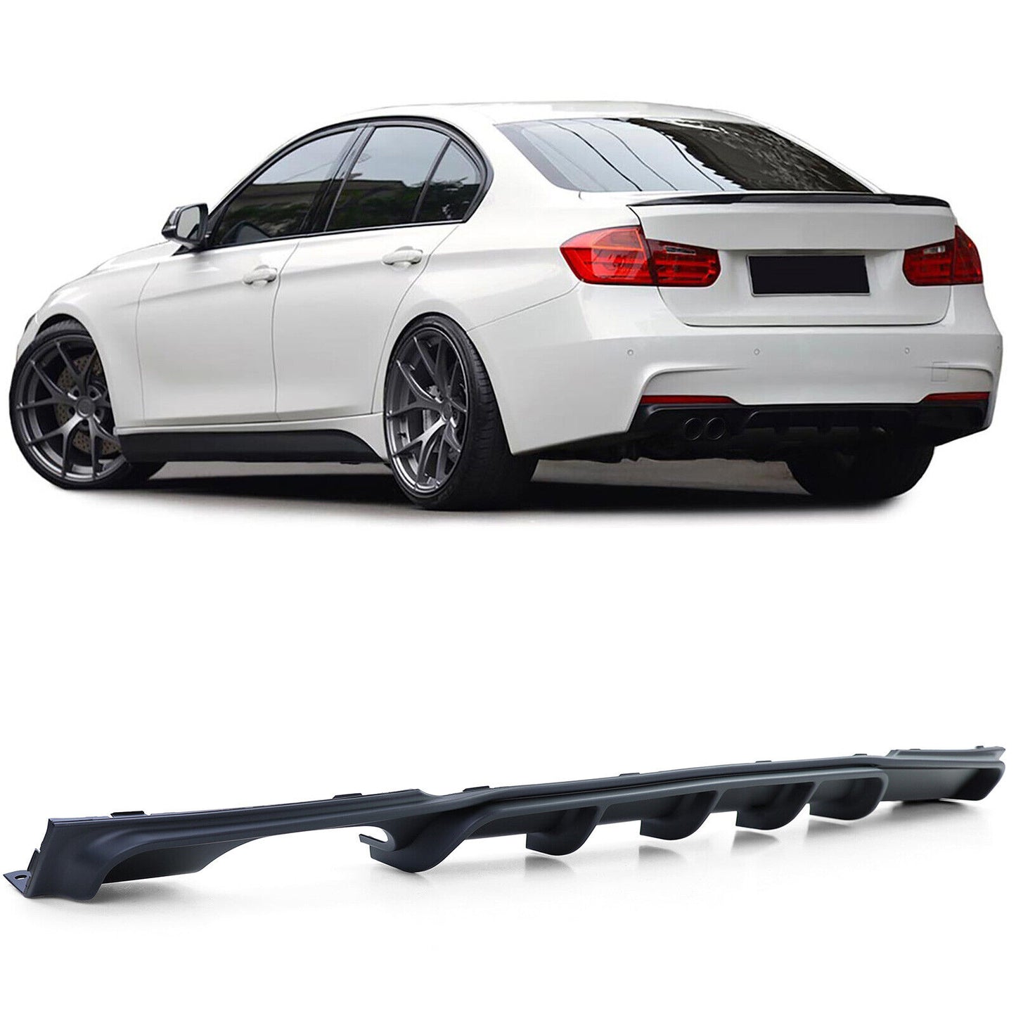 Diffusore posteriore performance nero opaco per BMW F30 F31 320 325 328 330 335