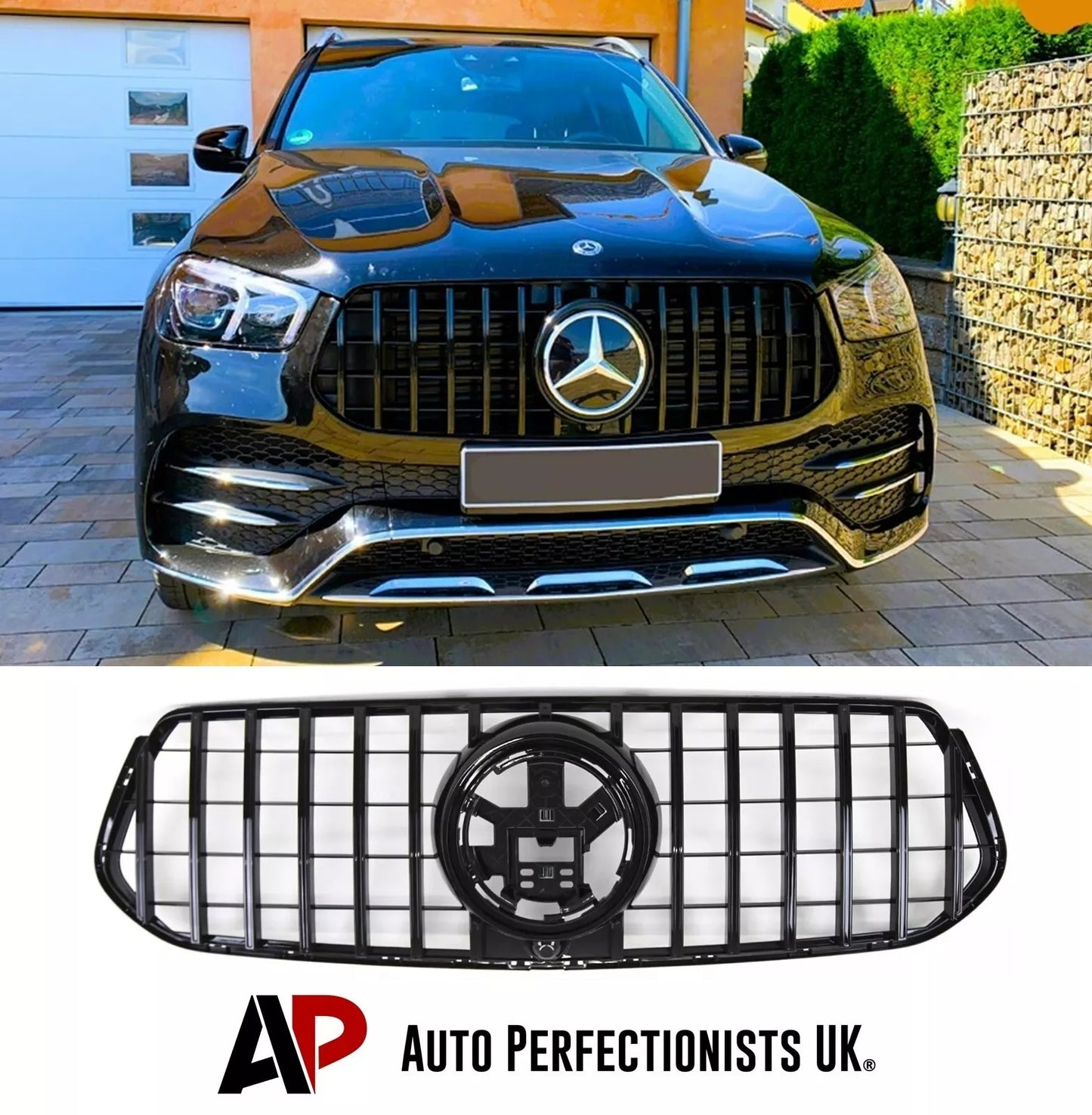 ✨GTR PANAMERICANA Grille Gloss Black SUITABLE FOR Mercedes GLE Class W167 19+✨
