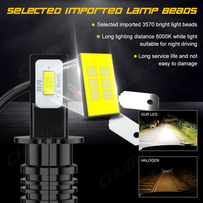 For Nissan Pathfinder2001-2004 6000KLED Headlight+Fog Light Bulbs Combo4pcs 