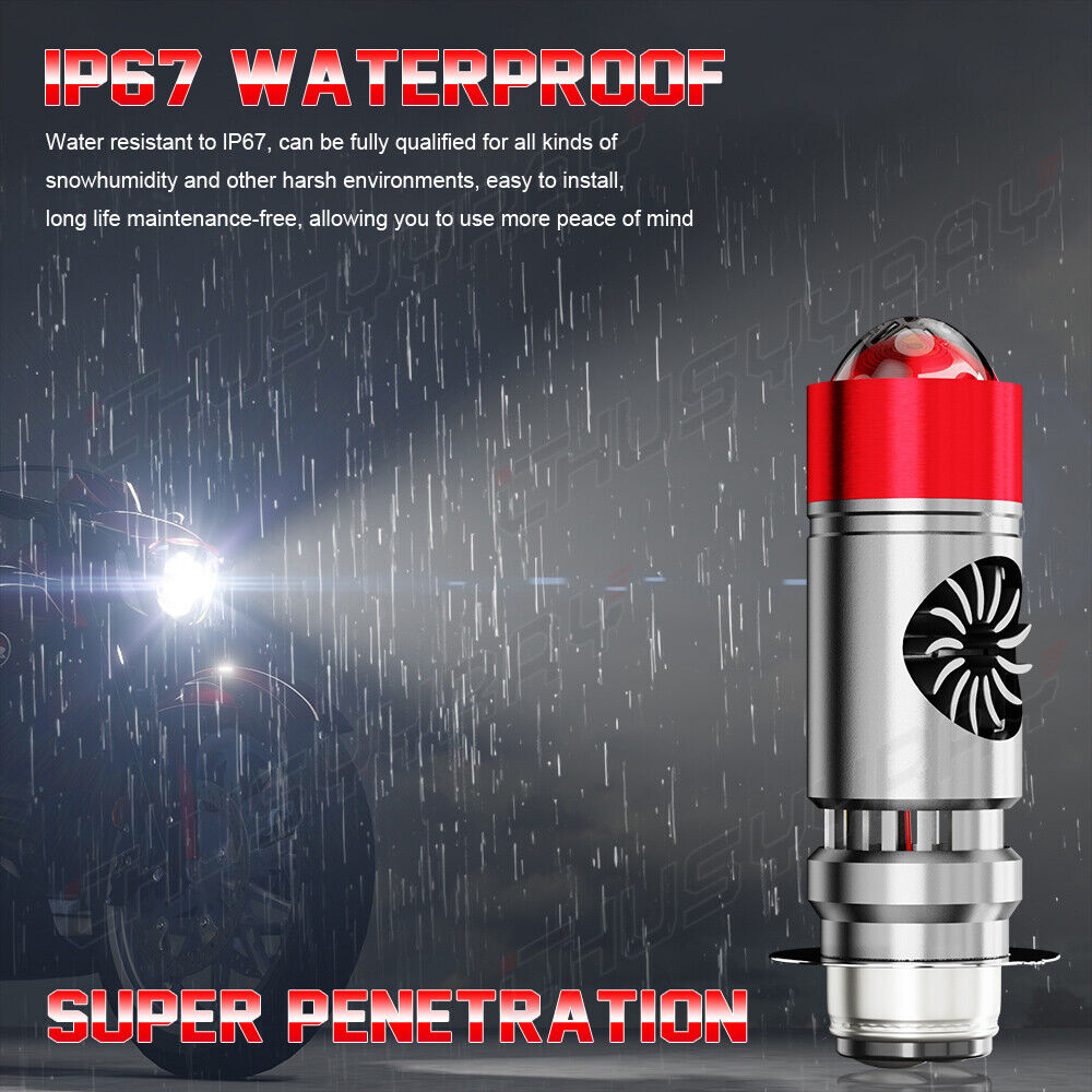 For Yamaha YFZ450 YFZ 450 YFZ450R LED 2004-2019 2020 2021 White Headlight Bulb 