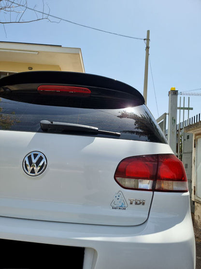 🟢SPOILER SUL TETTO VW GOLF 6 2008-2012🟢LUNOTTO POSTERIORE NERO LUCIDO✨