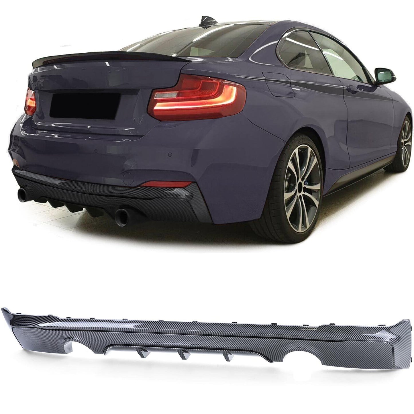 Performance Carbon Look Rear Diffuser for BMW 2 Series F22 F23 M235i 240i 