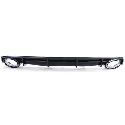 Diffusore Posteriore Sportivo Nero Lucido con Terminali di Scarico Cromato compatibile per Audi A6 C7 4G 14-18