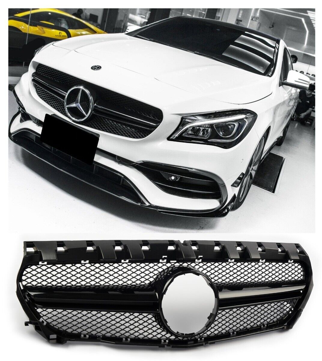 Sports grille for Mercedes C117 CLA-Class in AMG LOOK
