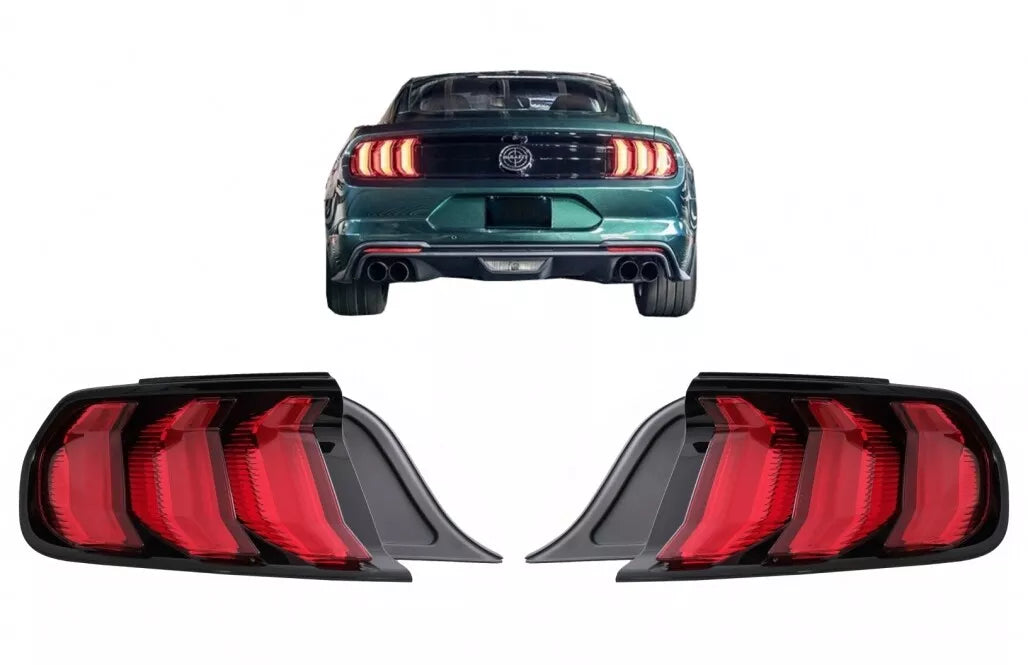 ⭐Fanali Full LED per Ford Mustang VI S550 15-19 Luci Dinamiche Rosse⭐