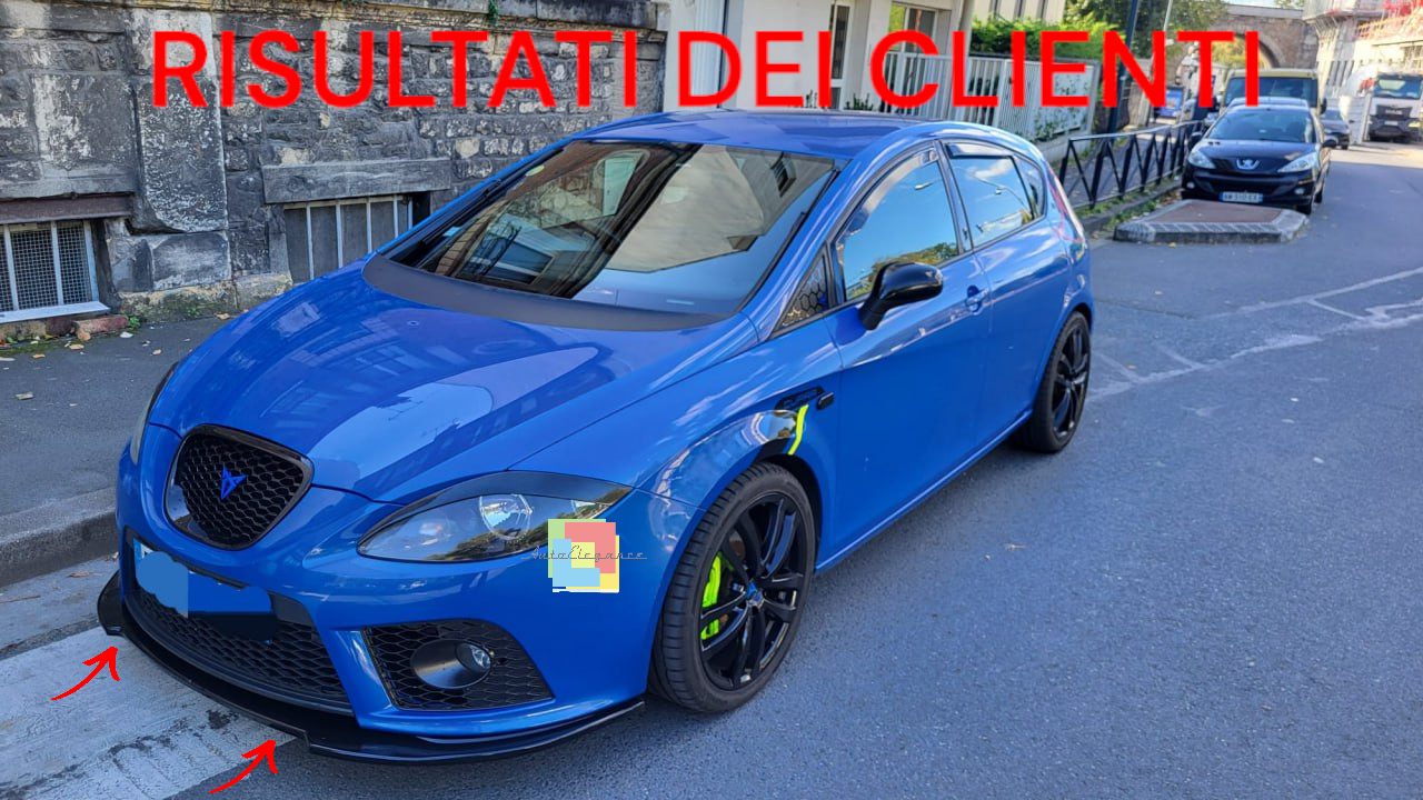 💕 ART.0658 SPLITTER SEAT LEON 1P  2005-2012  NERO  LUCIDO 💕