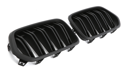 ADATTO PER BMW X2 F39 SPORT DOPPIA BARRA GRIGLIA NERO OPACO