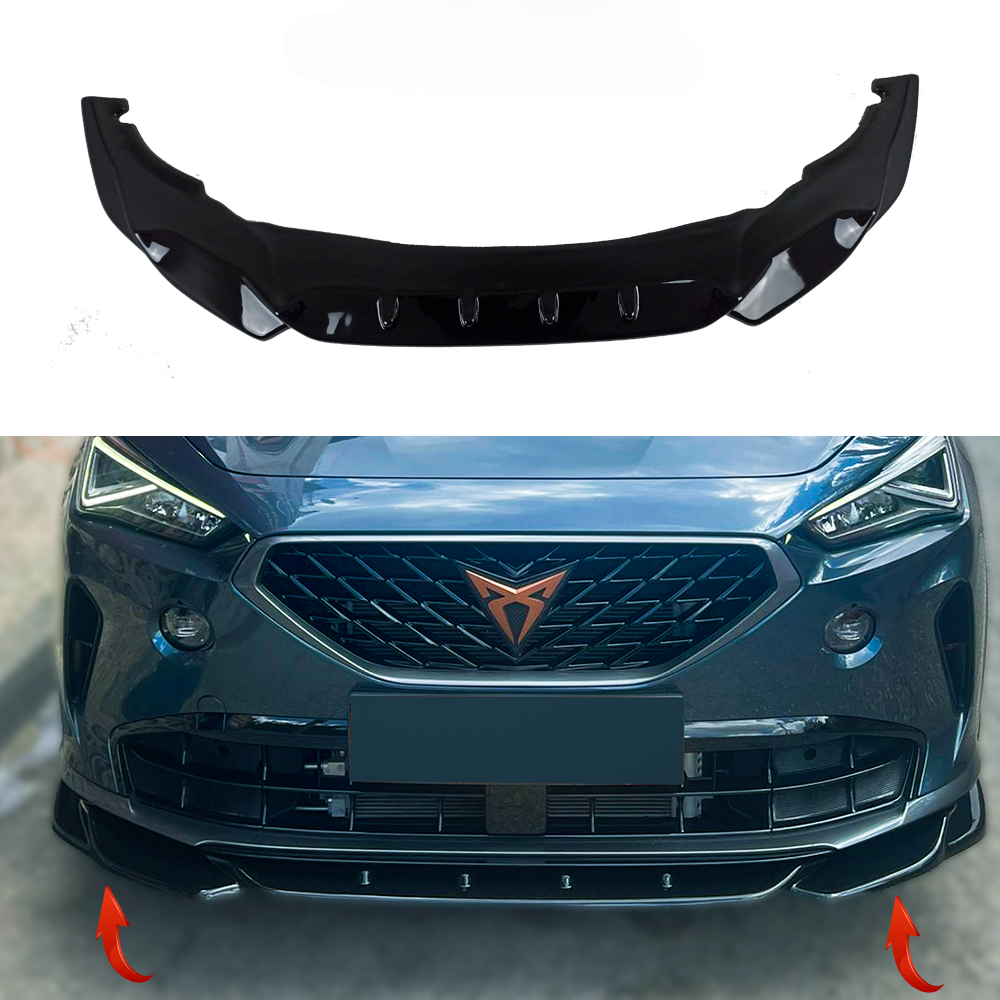Spoiler anteriore a labbro anteriore per CUPRA Formentor 2020+ nero lucido