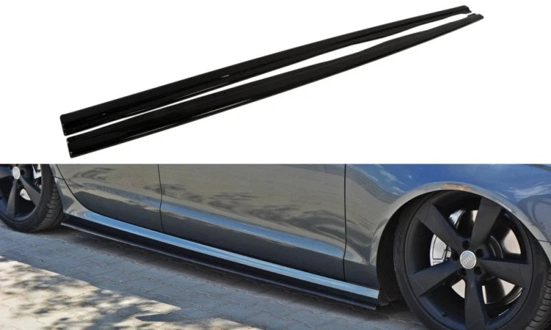 💕Sotto  Minigonne  adatto  per   Audi A6 C7 S Line nero lucido 💕