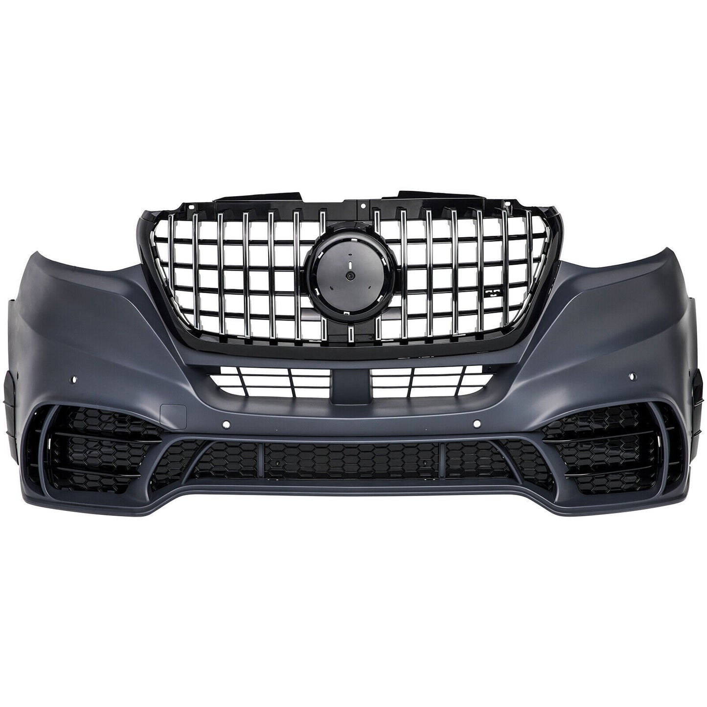 Front bumper suitable for Mercedes Sprinter W907 910 black chrome 