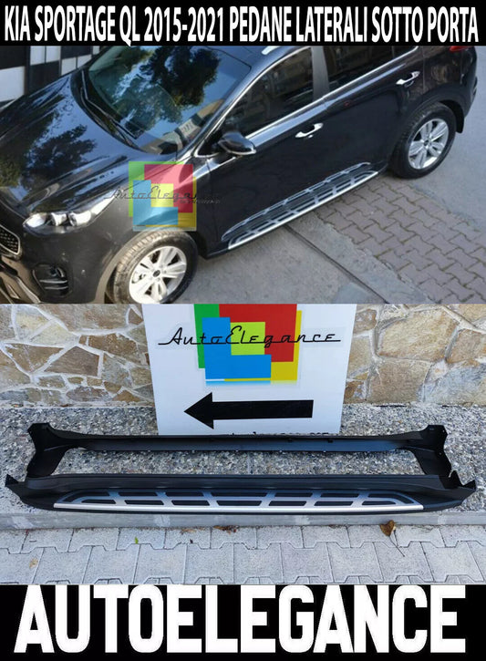 KIA SPORTAGE 2015+ ACCIAIO INOX E PVC - PEDANE LATERALI SOTTO PORTA