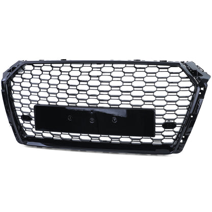 Griglia Sportiva A Nido D'ape Senza Emblema Nero Lucido compatibile per Audi A4 B9 8W 15-19