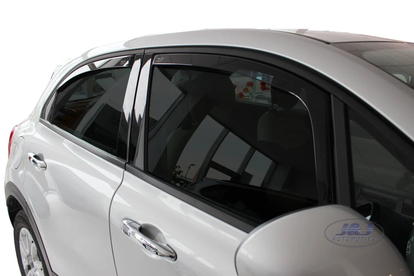 SET 4 DEFLETTORI ARIA ANTITURBO ANTIVENTO per FIAT 500X 5 PORTE dal 2015