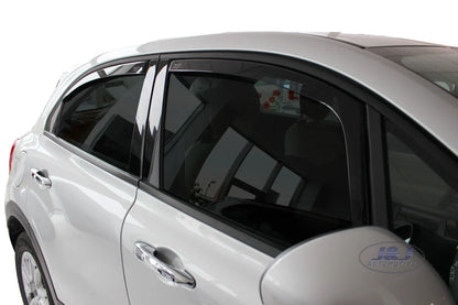 SET 4 DEFLETTORI ARIA ANTITURBO ANTIVENTO per FIAT 500X 5 PORTE dal 2015