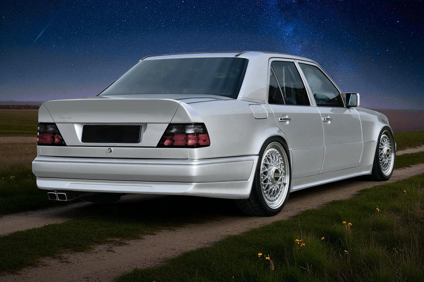 💫 Spoiler Posteriore Ducktail Stile AMG per Mercedes W124 (1984–1996) 💫