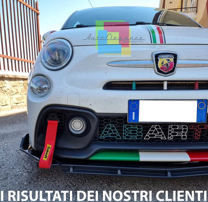 🔥SPLITTER ANTERIORE NERO LUCIDO ADATTO PER FIAT 500 ABARTH 🔥