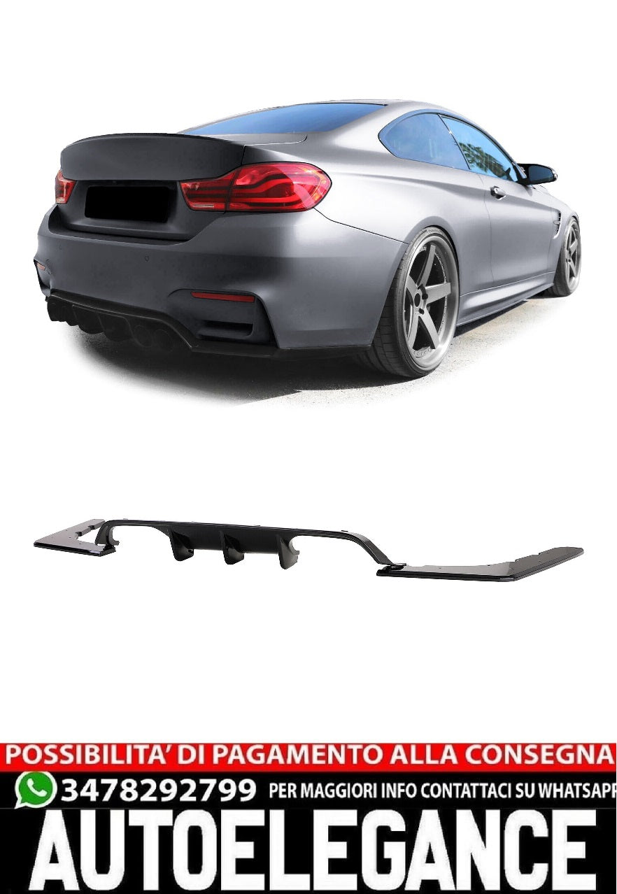 Diffusore Posteriore Sportivo Performance Nero Lucido adatto per BMW M3 F80 M4 F