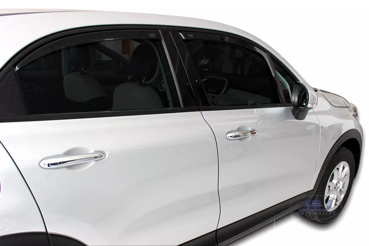 SET 4 DEFLETTORI ARIA ANTITURBO ANTIVENTO per FIAT 500X 5 PORTE dal 2015