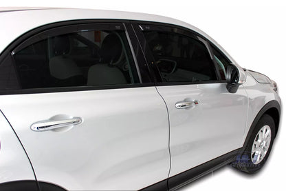SET 4 DEFLETTORI ARIA ANTITURBO ANTIVENTO per FIAT 500X 5 PORTE dal 2015
