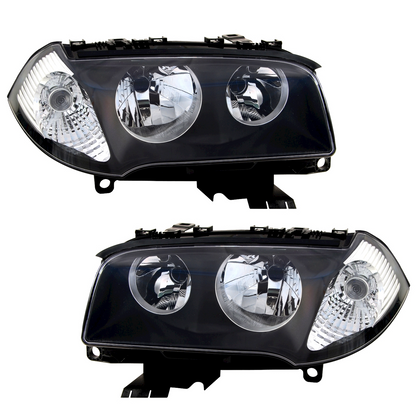 Headlight set for BMW X3 E83 2004-2006 Halogen turn signal white H7 electr LWR 