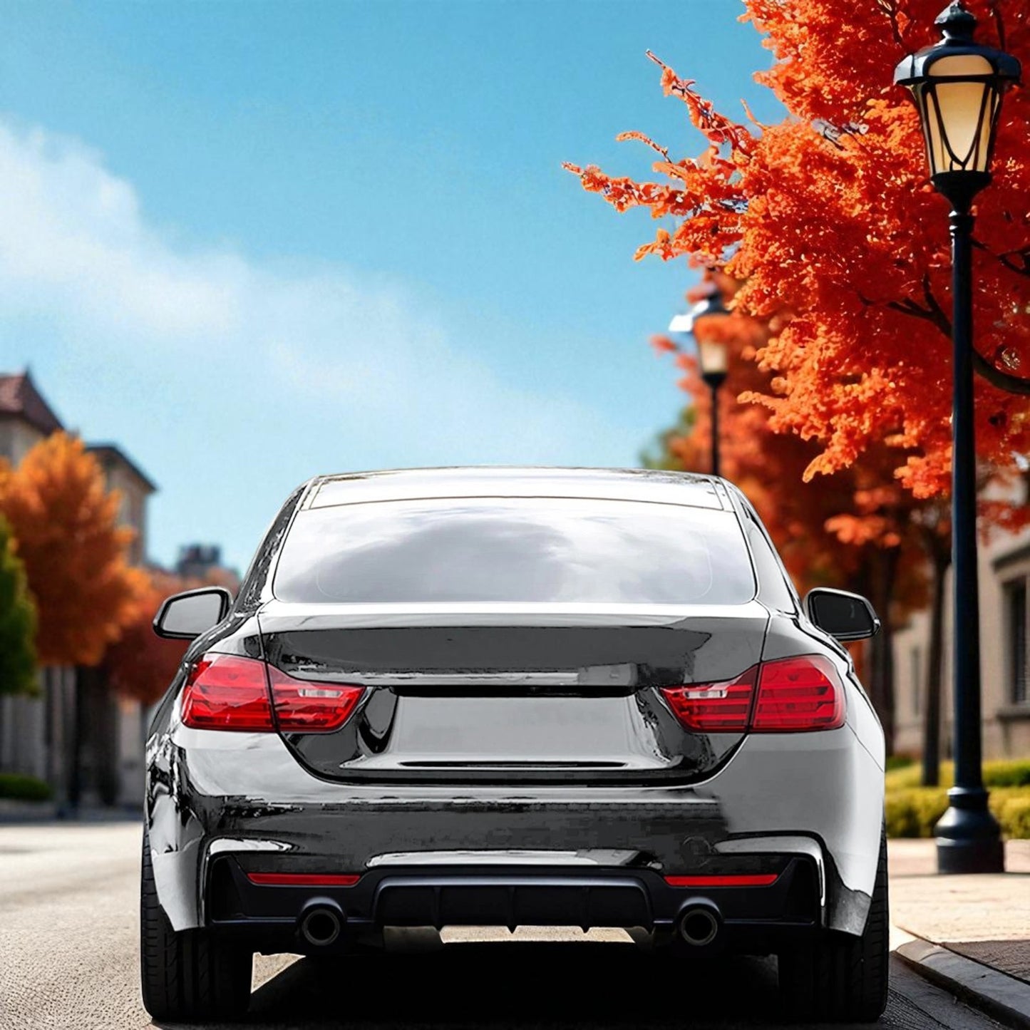 💫Terminale di scarico Duplex 440 Look Conversione adatto per BMW F32 💫