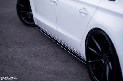 💕Sotto minigonne  adatto per  Audi A8 D4 nero lucido 💕