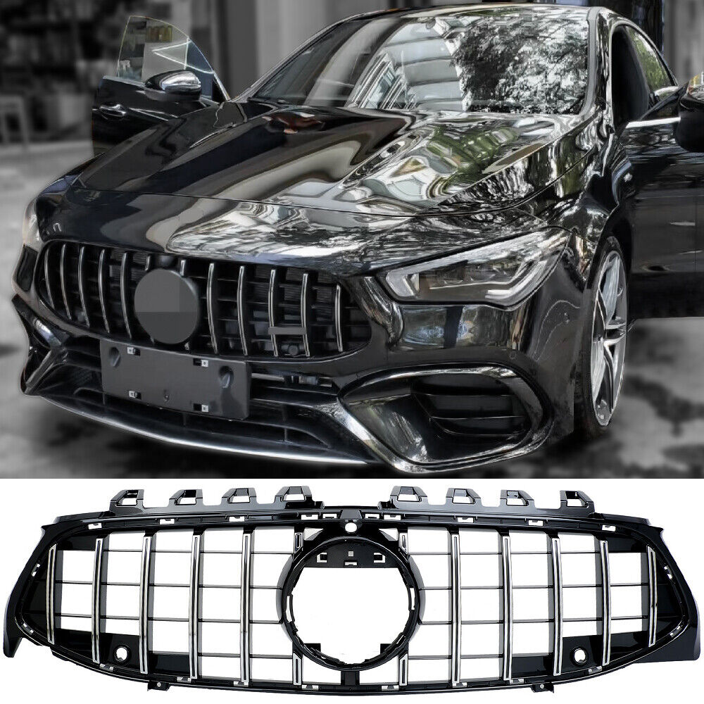 Griglia GT Panamericana adatta per Mercedes CLA W118 dal 2019 argento nero