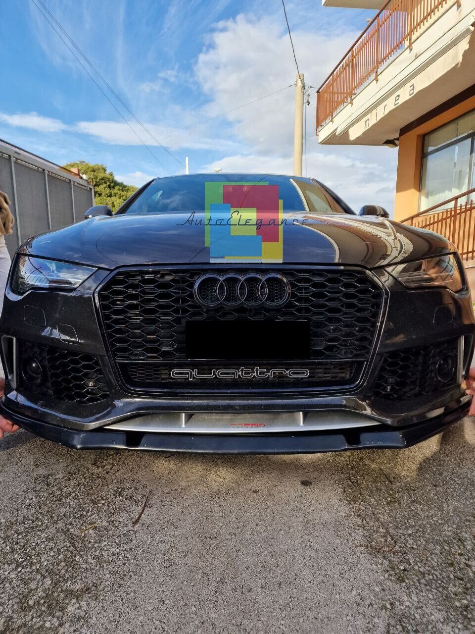 Splitter adatto per Audi S7 / A7 S-Line C7 FL 2014-2017 Front Splitter
