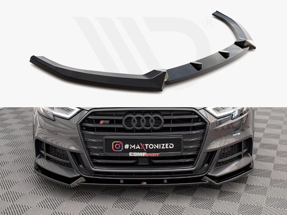 💕 Splitter adatto per  Audi S3 Sportback 8V Facelift  nero lucido 💕