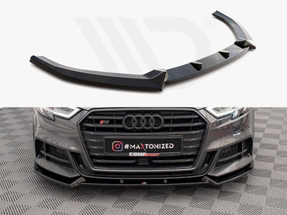 💕 Splitter adatto per  Audi S3 Sportback 8V Facelift  nero lucido 💕