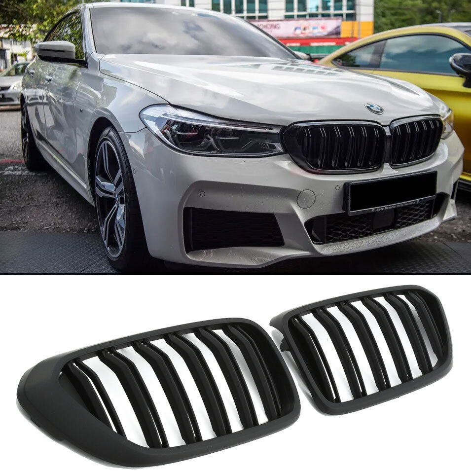 ADATTO A BMW SERIE 6 G32 GRAND TURISMO SPORT GRILL DOPPIO PONTE NERO OPACO