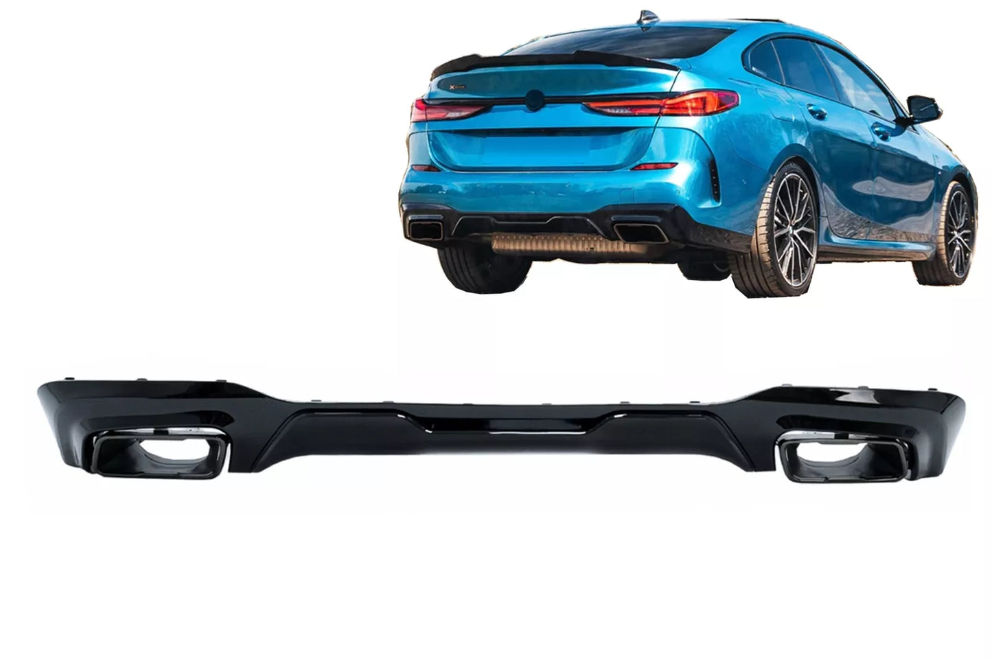 😍Diffuseur Embouts Noirs pour BMW 2 F44 Gran Coupé M235i Design😍