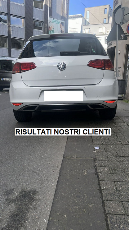 DIFFUSORE SOTTO PARAURTI VW GOLF VII 7.5 2016+ ESTRATTORE POSTERIORE ABS